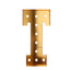 Giant LED Marquee Light Up Letter ’T’ Gold 4ft Pre-Cut Foam Board with 10 Warm White Battery Operated LEDs Glue Gun