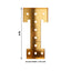 Giant LED Marquee Light Up Letter ’T’ Gold 4ft Pre-Cut Foam Board with 10 Warm White Battery Operated LEDs Glue Gun