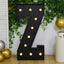 Giant LED Marquee Light Up Letter ’Z’ Black 4ft Pre-Cut Foam Board with 10 Warm White Battery Operated LEDs Glue Gun