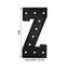 Giant LED Marquee Light Up Letter ’Z’ Black 4ft Pre-Cut Foam Board with 10 Warm White Battery Operated LEDs Glue Gun