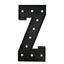 Giant LED Marquee Light Up Letter ’Z’ Black 4ft Pre-Cut Foam Board with 10 Warm White Battery Operated LEDs Glue Gun