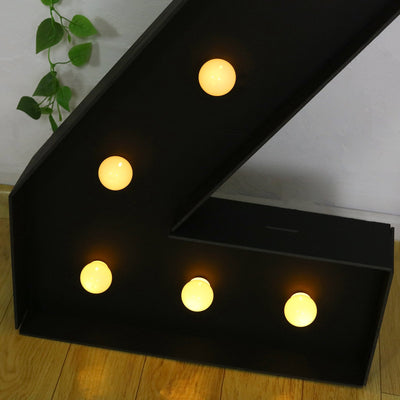 Giant LED Marquee Light Up Number ’2’’ Black 4ft Pre-Cut Foam Board with 10 Warm White Battery Operated LEDs Glue Gun