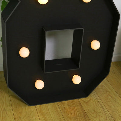 Giant LED Marquee Light Up Number ’8’’ Black 4ft Pre-Cut Foam Board with 10 Warm White Battery Operated LEDs Glue Gun