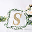 Decorative Rhinestone Alphabet "S" Letter Stickers, Glitter Adhesive Craft Letters Gold DIY Sparkle Embellishments 8"