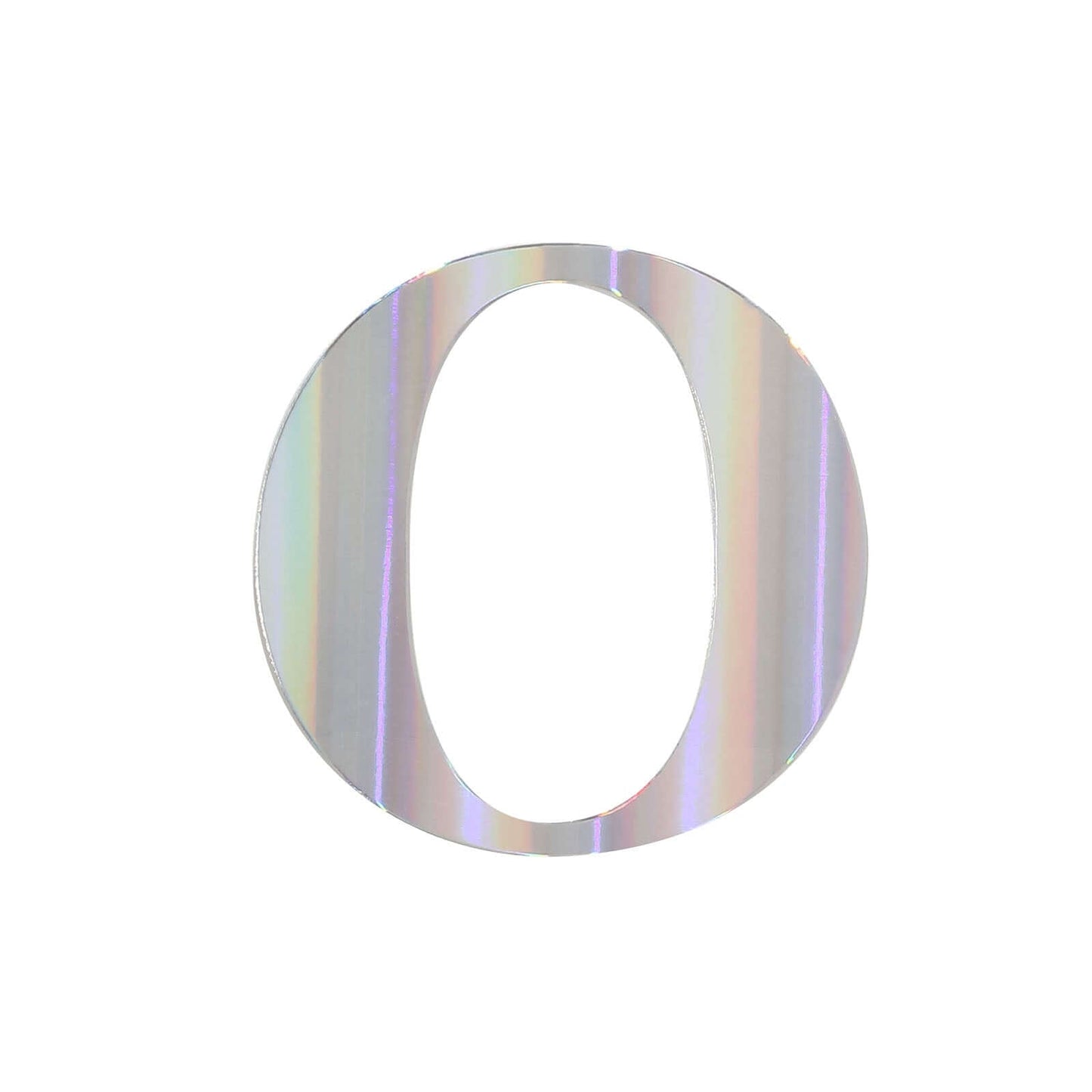 4 Pack 5" Iridescent Alphabet Stickers Banner, Customizable Stick on Letters - O