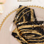 Sequin Mesh 20"x20" Napkin Black Gold - Wave Embroidered Reusable Napkin