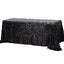 Sequin 90"x132" Rectangle Tablecloth Black - Seamless Big Payette Design for Sophisticated Occasions