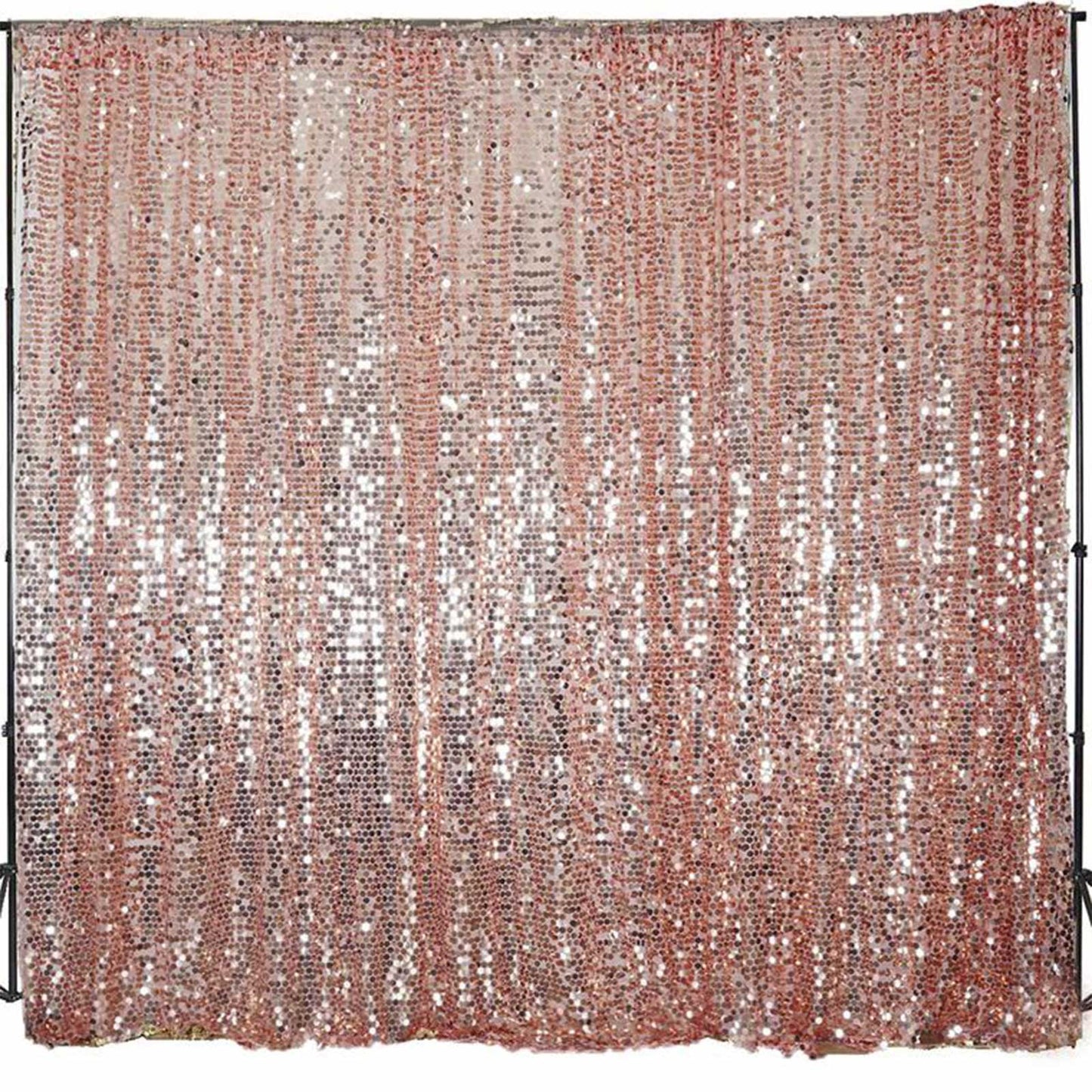 20ftx10ft Blush Big Payette Sequin Event Curtain Drapes, Backdrop Event Panel