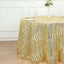 Sequin 120" Round Tablecloth Gold - Seamless Diamond Glitz Design for Glamorous Gatherings