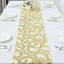 Mesh 12"x108" Table Runner Gold - Leaf Vine Sequin Embroidered Design for Sophisticated Occasion