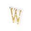 3D Marquee Letter "W" Warm White 8 LED Lights Gold - Chic Light-Up Decor for Events 6"