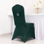 Spandex Chair Cover with Silver Rhinestone Buckled Sash Band Hunter Emerald Green - Stretch Fitted Slipcover