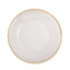 6-Pack Acrylic Round Charger Plates 13" in Clear with Gold Beaded Rim, Decorative Dinner Party Serving Plates