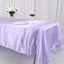 Satin Rectangular 60"x102" Tablecloth Lavender Lilac - Smooth and Lustrous Table Cover