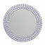 2-Pack Mirror Glass Round Charger Plates 13" with Silver Mirror Diamond Beaded Rim, Upscale Decorative Chargers