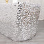 Payette Sequin 21ft Table Skirt Silver - Dual Layered Satin Table Cover