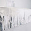 16ft Metallic Silver Foil Tassel Fringe Backdrop Banner, Tinsel Garland Decor