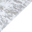 Mesh Polyester 108" Table Runner Roll Metallic Silver - Distressed Foil Look Disposable Table Decor