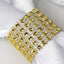 10 Pack Rhinestone Napkin Rings with Velcro Brooch Buckle Gold - Stylish Design for Chair Sashes