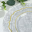 10-Pack Table Placemats Glitter Design Metallic Silver Round - Mesh Polyester Disposable Mats 13"