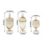 Set of 3 Glass Jars Apothecary Design Amber Gold and Snap-On Lids - Stylish Decorative Candy Buffet Storage 8.5", 9", 10"