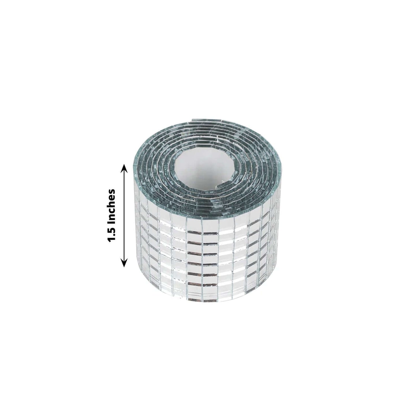 3 Pack Silver Self-Adhesive Glass Mirrors Mosaic Rolls, 9ft Mini Square Real Glass Mirror Tiles Stickers