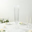 4-Pack Glass Trumpet Vases Ribbed Design Clear - Durable Flower Centerpieces for Events 26"