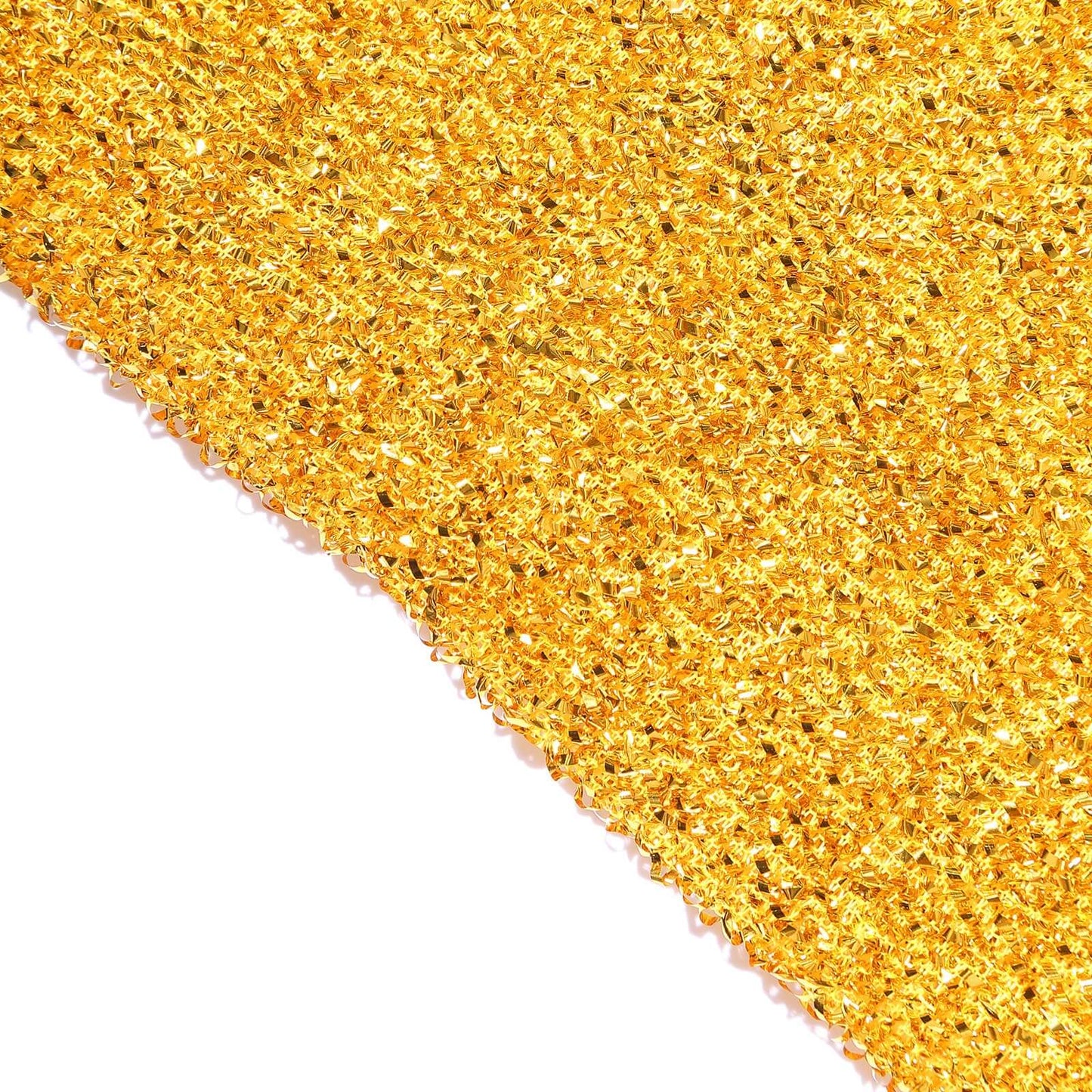 8ft Gold Spandex Fitted U-Shaped Wedding Arch Cover With Shimmer Tinsel Finish, Double-Sided Open Arch Backdrop Slipcover