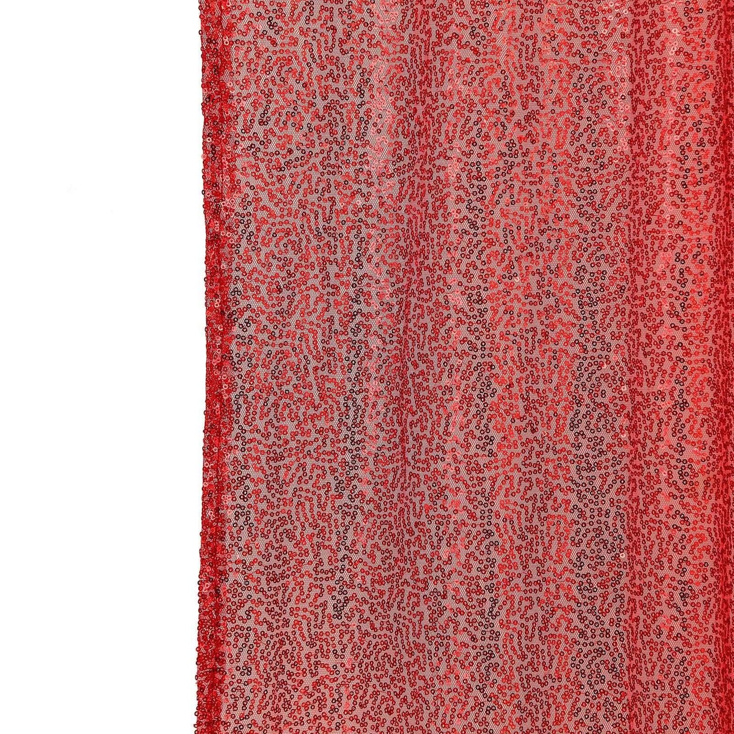 8ftx8ft Red Sequin Event Curtain Drapes, Backdrop Event Panel