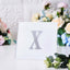 Decorative Rhinestone Alphabet "X" Letter Stickers, Glitter Adhesive Craft Letters Silver DIY Sparkle Embellishments 4"