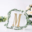 Decorative Rhinestone Alphabet "M" Letter Stickers, Glitter Adhesive Craft Letters Gold DIY Sparkle Embellishments 8"