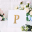 Decorative Rhinestone Alphabet "P" Letter Stickers, Glitter Adhesive Craft Letters Gold DIY Sparkle Embellishments 4"