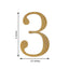 Decorative Rhinestone Number "3" Stickers, Glitter Adhesive Craft Numbers Gold DIY Sparkle Embellishments 6"