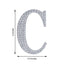 Decorative Rhinestone Alphabet "C" Letter Stickers, Glitter Adhesive Craft Letters Silver DIY Sparkle Embellishments 6"