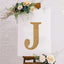 Decorative Rhinestone Alphabet "J" Letter Stickers, Glitter Adhesive Craft Letters Gold DIY Sparkle Embellishments 8"