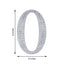 Decorative Rhinestone Alphabet "O" Letter Stickers, Glitter Adhesive Craft Letters Silver DIY Sparkle Embellishments 8"