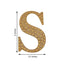 Decorative Rhinestone Alphabet "S" Letter Stickers, Glitter Adhesive Craft Letters Gold DIY Sparkle Embellishments 6"