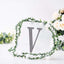 Decorative Rhinestone Alphabet "V" Letter Stickers, Glitter Adhesive Craft Letters Black DIY Sparkle Embellishments 8"