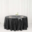 Sequin 120" Round Tablecloth Black - Seamless Glittering Table Cover