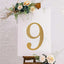 Decorative Rhinestone Number "9" Stickers, Glitter Adhesive Craft Numbers Gold DIY Sparkle Embellishments 8"
