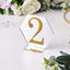 Decorative Rhinestone Number "2" Stickers, Glitter Adhesive Craft Numbers Gold DIY Sparkle Embellishments 4"