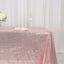 Sequin 60"x126" Rectangle Tablecloth Rose Gold - Glittering Finish Table Cover