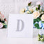 Decorative Rhinestone Alphabet "D" Letter Stickers, Glitter Adhesive Craft Letters Silver DIY Sparkle Embellishments 4"
