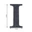 Decorative Rhinestone Alphabet "I" Letter Stickers, Glitter Adhesive Craft Letters Black DIY Sparkle Embellishments 6"