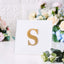 Decorative Rhinestone Alphabet "S" Letter Stickers, Glitter Adhesive Craft Letters Gold DIY Sparkle Embellishments 4"