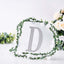 Decorative Rhinestone Alphabet "D" Letter Stickers, Glitter Adhesive Craft Letters Silver DIY Sparkle Embellishments 8"