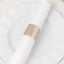 50-Pack Paper Napkin Rings Beige Glitter - Stylish Disposable Napkin Holders 1.5"