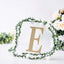 Decorative Rhinestone Alphabet "E" Letter Stickers, Glitter Adhesive Craft Letters Gold DIY Sparkle Embellishments 8"