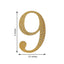 Decorative Rhinestone Number "9" Stickers, Glitter Adhesive Craft Numbers Gold DIY Sparkle Embellishments 6"