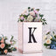 Decorative Rhinestone Alphabet "K" Letter Stickers, Glitter Adhesive Craft Letters Black DIY Sparkle Embellishments 6"